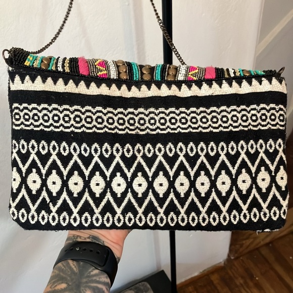 Beaded colorful long strap purse - Picture 2 of 5